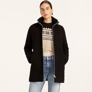 J. Crew Lodge Coat Black Size 10 NWT